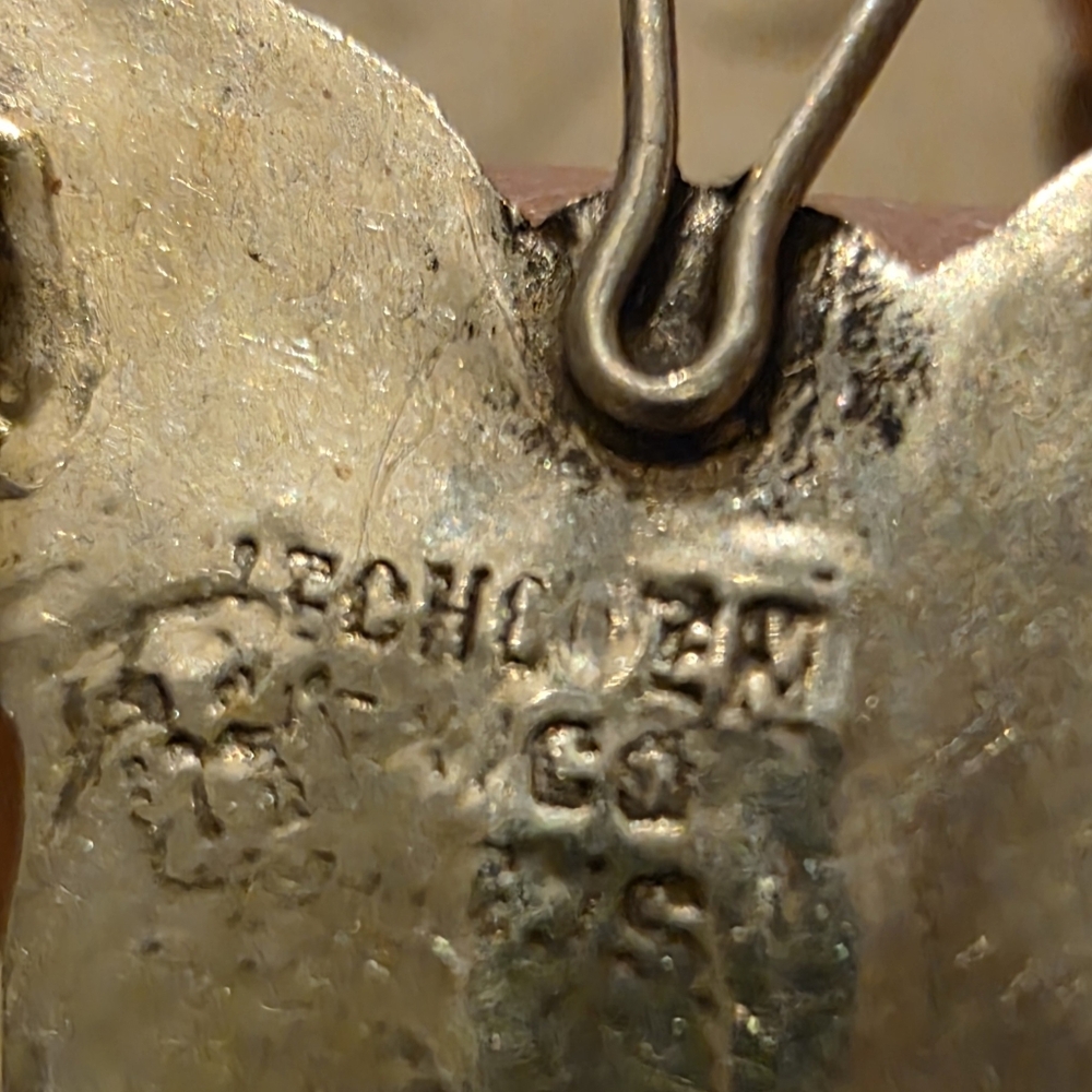 Vintage Sterling 925 Silver & Abalone Pendant 1950/60s Taxco Mexico - Picture 3 of 4